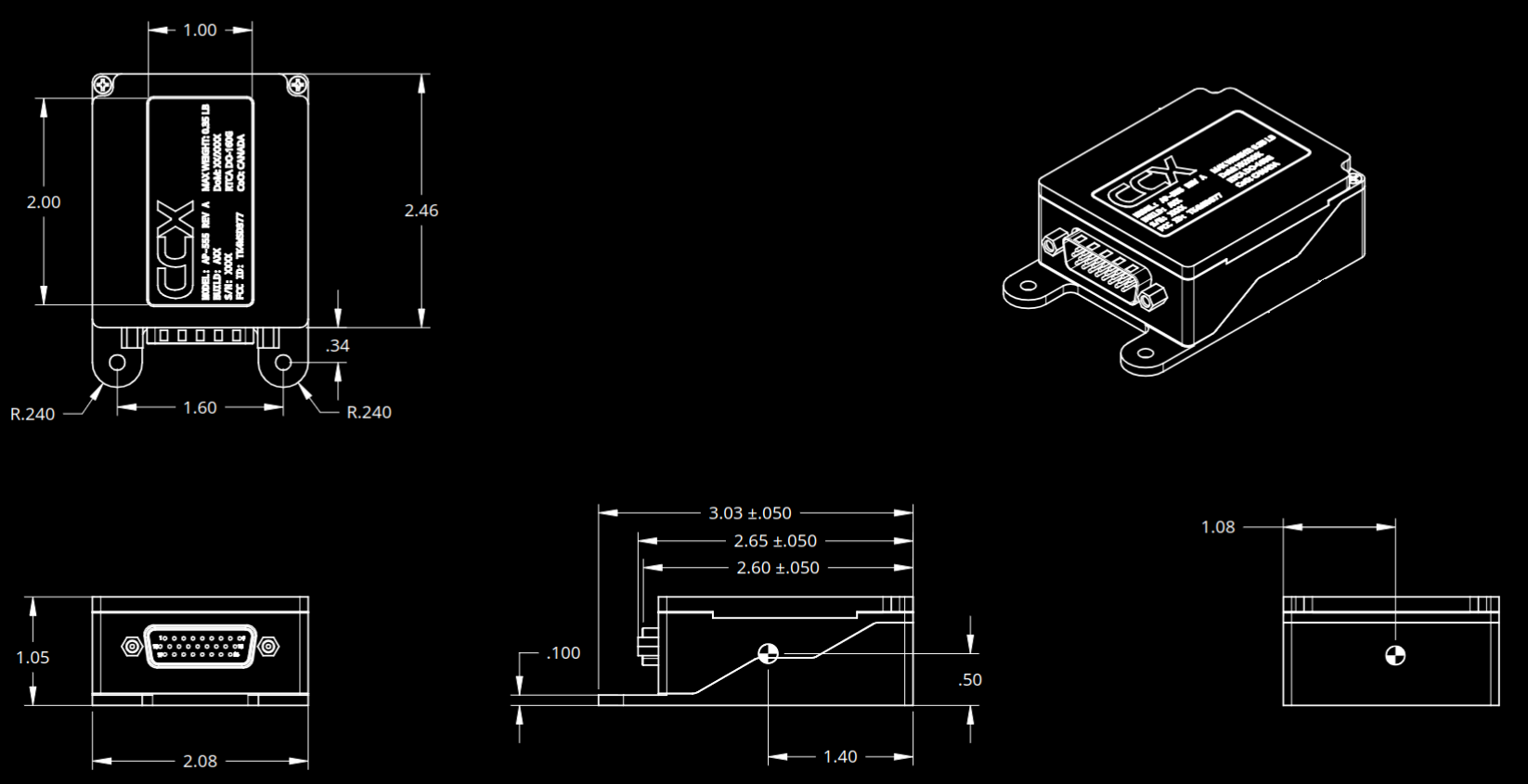 AP-551 Outer Dimmensions