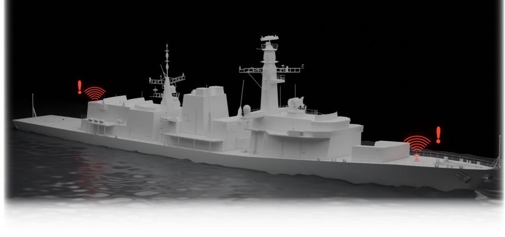 Unauthorized radios detected on a ship